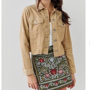 Corduroy cropped jacket
